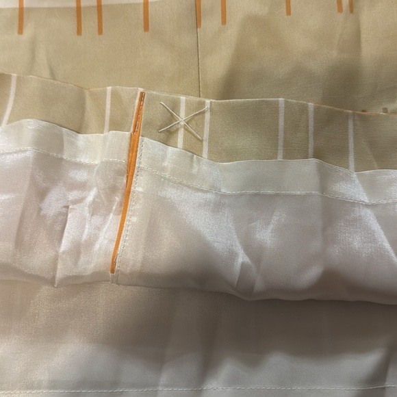 Orange & Tan Knee Length Kenneth Cole Skirt - 12 - Picture 3 of 5